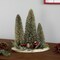 Northlight Frosted Bottle Brush Tree Trio Christmas Decoration - 10.25"
